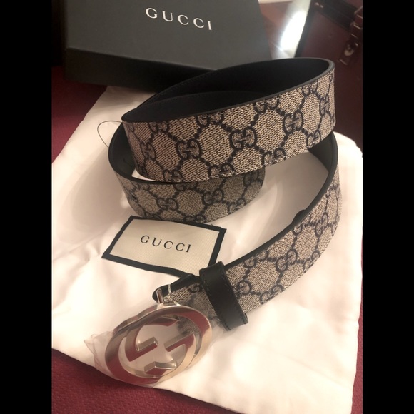 Gucci Other - Gucci navy monogram belt NWT unisex